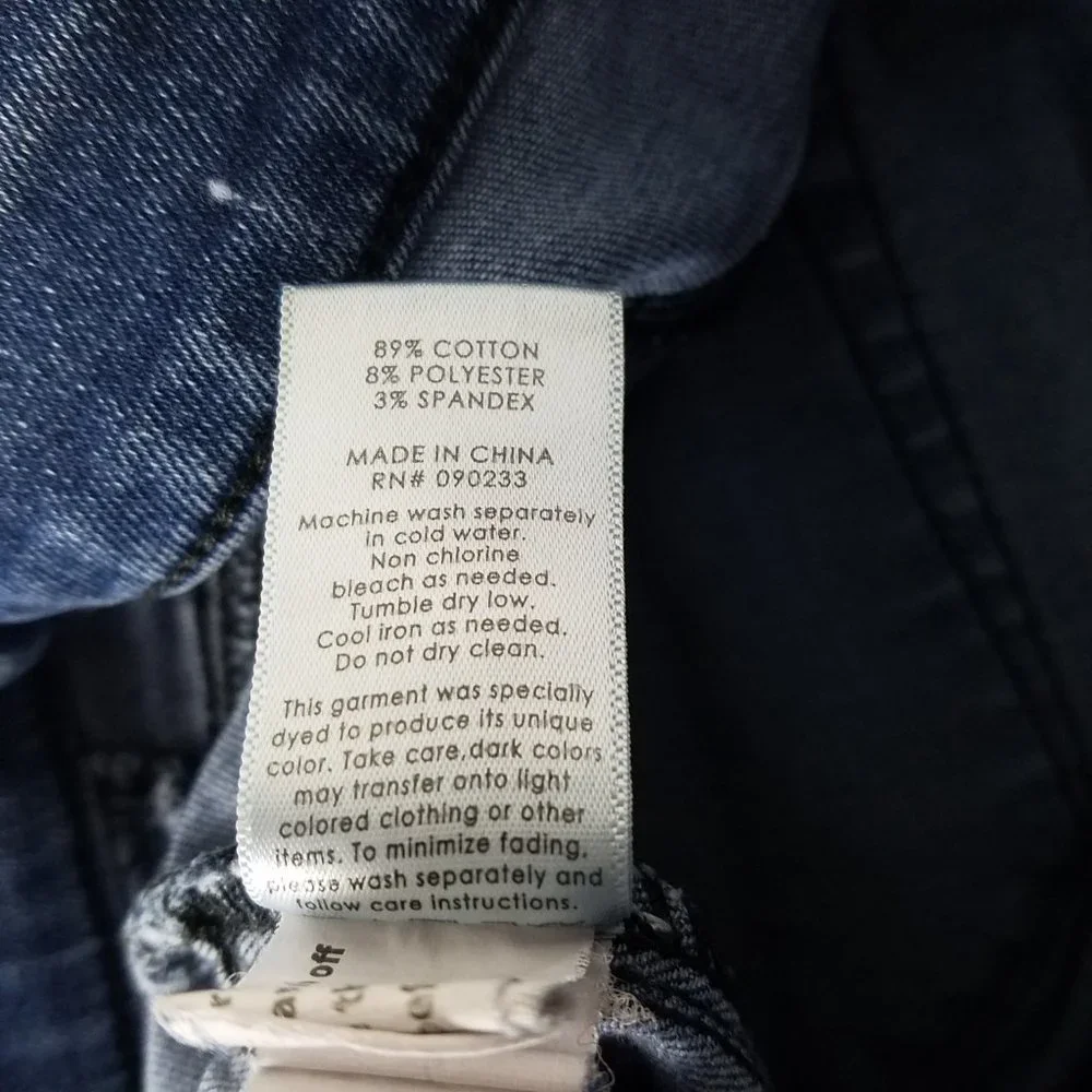 Pacsun Jeans Womens 26 Long Mid Rise Blue Denim Jegging Destroyed Medium Wash‎